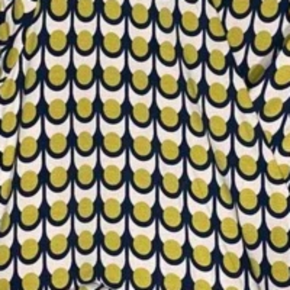 Boden Lily knit dress geometric print faux wrap short sleeves pockets V-neck - Picture 2 of 5